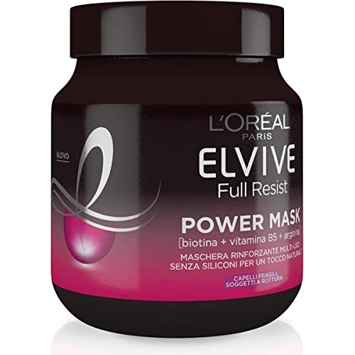 L'Oréal Paris Full Resist, mascarilla fortalecedora para cabello frágil y con tendencia a la rotura, 680 ml, paquete de 1