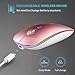 immagine 1Coener M12 Mouse Senza Fili Bluetooth, Bluetooth 5.1 + 2.4G Wireless Ricaricabile Mouse Senza Fili Ottico Piccolo Portatile con Mouse USB per per Notebook, PC, Laptop, Computer, MacBook (Oro Rosa)