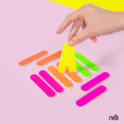 Colorful Neon Girly Mini Emery Board Nail Files (1 Dozen) Zmoi #TOP2