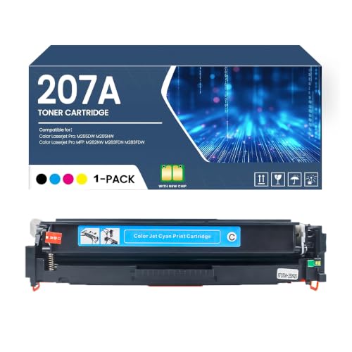 Toner 207A cyan W2210A haute précision pour imprimantes HP LaserJet M283fdw