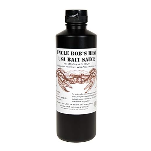 Uncle Bob's Bate - Best Fish Attractant Bait Sauce for Crab and Shrimp, Made with Alaska Fish Oil, 16 Fl Oz