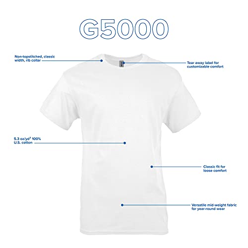 gildan adult heavy cotton t-shirt style g5000 multipack