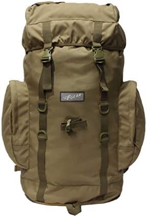 F Gear Platoon 46L Large Trekking Backpack with Multi Pocket|Army Military Camo Rucksack Bag for Men Women Boys|Drawstring|Water resistant Light Weight|Hiking Daypack Weekender Camping bag