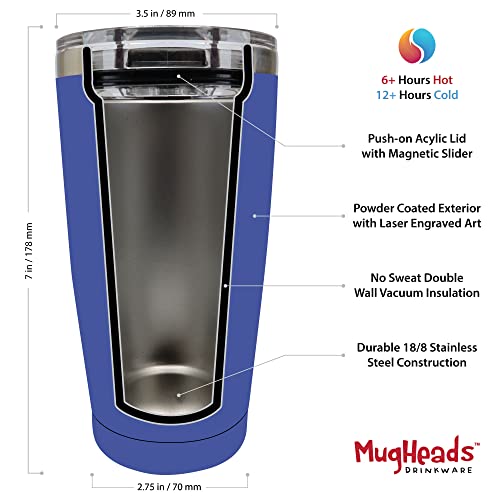 Mugheads Life Is Better At The Beach Tumbler - Beach Accessories For Vacation Must Haves - Beach Decorations For Home - Beach Vacation Essentials - Beach Gifts For Women - 20 Oz Tumblers (Royal) #TOP5