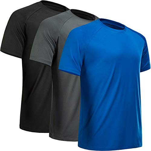 Image of Workout Shirts for Men Short Sleeve Quick Dry Gym T Shirt