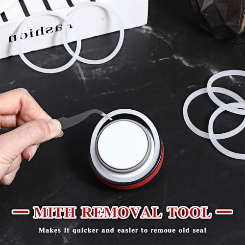 6 Pcs Water Bottle Gasket Replacement Silicone Seal O Rings Lid Replacement Wide Mouth Lid Water Bottle Leak Proof Compatible with Hydroflask Hydro Flask Replacement 2.2inch - Thumbnail 7