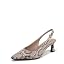 Beige Snake Print Faux Leather