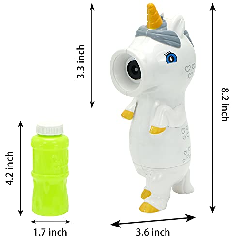 Joyin Unicorn Bubble Wands With Music And Light, Bubble Gun With Bubble Solution, Party Favors, Bubble Wand Maker Machine Blower, Summer Toy, Indoor & Outdoor Activity, Gifts #TOP6