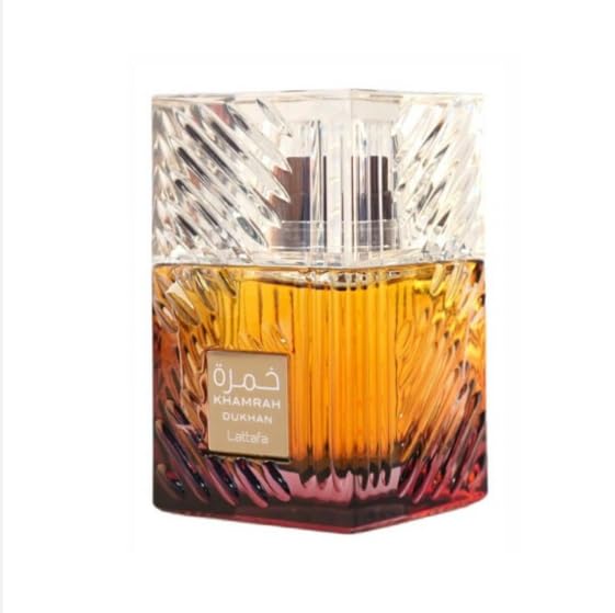 Perfume Khamrah Dukhan Eau de Parfum 100 ml – Perfume Masculino Ámbar Dulce Especiado con Tabaco e Incienso