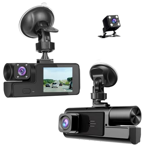 1080P Dual Dash Camera for Car Front and Inside Dashcam Car Security Video Recorder 170Wide Angle Vehicle Cam WDR G-Sensor 2 IPS Screen Loop Recording Night Vision