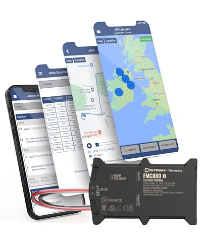 Transpoco Localizador GPS Vehiculos - 4G Rastreador Coche, Moto, Furgoneta, Camión - Dispositivo Tracker Espia Antirrobo con App y SIM Incluida (Suscr...