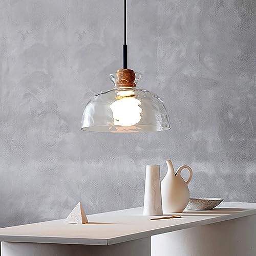 Suspension de plafond à base E27 avec abat-jour en verre moderne - 5