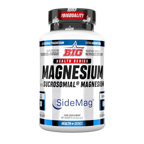 BIG - Magnesio Sucrosomial – Alta Absorción y Buena Tolerancia Digestiva – Suplemento de Magnesio con Tecnología Sucrosoma – 60 Cápsulas | 30 Días