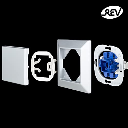 REV 0236530106 Quadro Cover for Control Button or A/W Switch, Silver, Kontroll, Taster, A/W - Image 4
