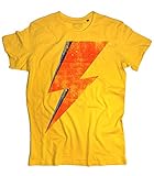 Camiseta de hombre Vintage Thunder Rayo Rayo Rojo Rebel, amarillo, M