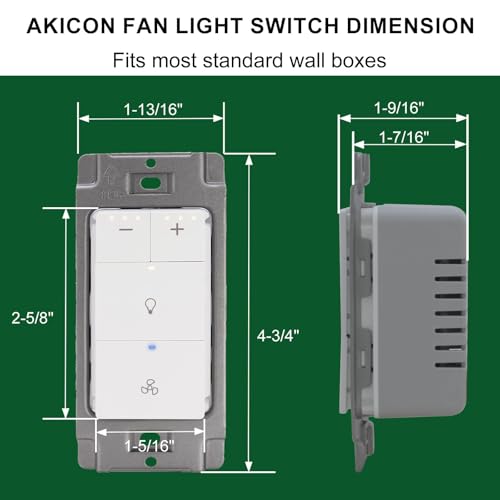 Akicon Ventilador de Extractor para Baño Ultra Silencioso con Luz, Ventilador y Regulador de Luz LED, Ventilador de Ventilación Redondo para Baño 80 CFM con Cubierta de Vidrio Esmerilado Blanco Manchado miniatura 5