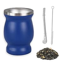 Set Tazza Per Yerba Mate In Acciaio Inox – 230 Ml, Doppia Parete, Con Cannuccia Bombilla E Spazzola, Nero