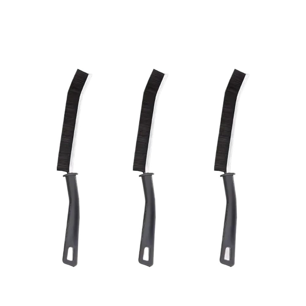 Sunrrafck Black-3Pcs 1-5Pcs Durable Grout Gap Cleaning Brush For Kitchen Toilet Tile Joints Dead Angle Hard Shower Floor Line Bristle Cleaner(Black-3Pcs)