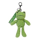 Kelvix For Frog Schoolbag Pendant Keychain Ladies Creative Cartoon Plush for Doll for Preschool Backpack Orn Cute Plush Keychain Pendant for Women Backpacks Small