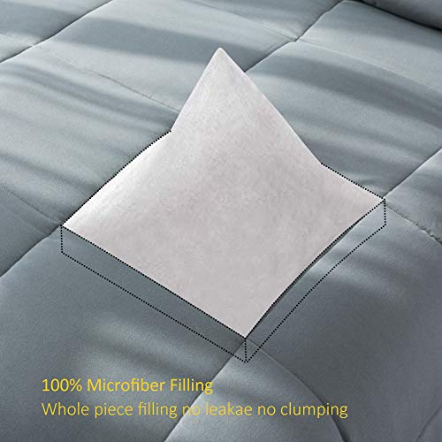 Downcool Comforters King Size, Duvet Insert,Dark Grey All Season Duvet, Lightweight Quilt, Down Alternative Hotel Comforter With Corner Tabs (Dark Gray, King 102X90 Inches) #TOP5