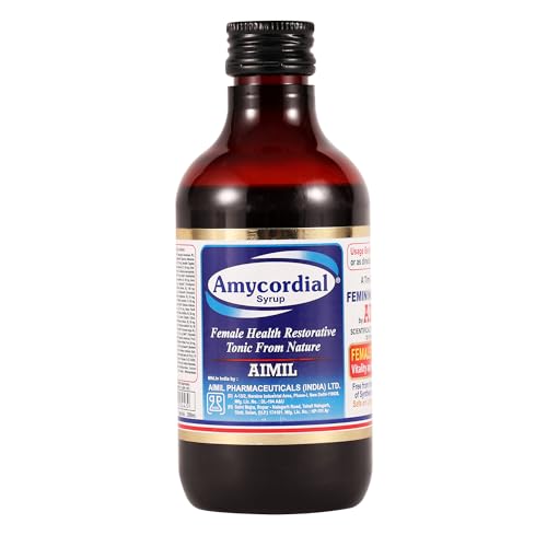 AIMIL Amycordial Syrup - 200ml (Pack of 4) | Female Health Restorative Tonic | Contains Shatavari, Amla, Guduchi, Methi and more