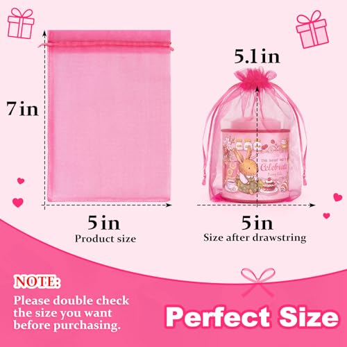 Image of Crweety 50 Pack 5x7 Inch Assorted Color Organza Bags, Vibrant Mix of 10 Colors Mesh Gift Bags for Wedding Favors, Birthday Party Favor, Treat, Candy Jewelry Sachet Packaging & Graduation Gifts