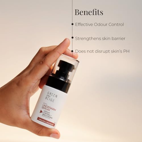 GREEN AND BEIGE Rectifio Underarm Deodorant Serum 30ml | 72H Body Odor Remover | Skin-Friendly Deo with 5 Ceramides & Symdeo | Non-Antiperspirant | Deodorant Serum for Men & Women- Praline & Raspberry