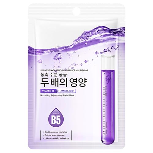 Manyakai 10 Pack Serum Infused Sheet Mask, Hydrating Face Mask for Women, Moisturizing and Firming Skin Care Mask Pink One Size