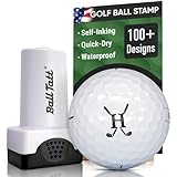 Ball Tatt - Golf Ball Stamp Personalized Monogram Initial H Self-Inking Marker Quick Dry Permanent Ink Reusable Golf Ball Marker To Identify Balls Ideal Golfer Gift