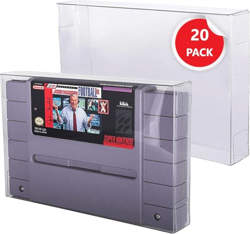 Lotto di 20 nuove unità. Link-e : 20 X Custodia Protettiva in Plastica Compatibile con la Cartuccia di Gioco sulla Versione Americana della Console Super Nintendo SNES