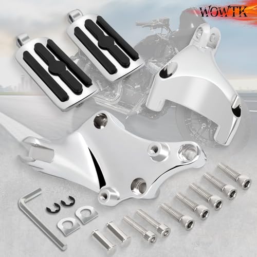 Image of Passenger Footpegs pegs for Harley Sportster XL 2014-2022,for XL1200,XL883,Seventy-Two,Iron 1200 883,Forty-Eight, Chrome Rubber Style