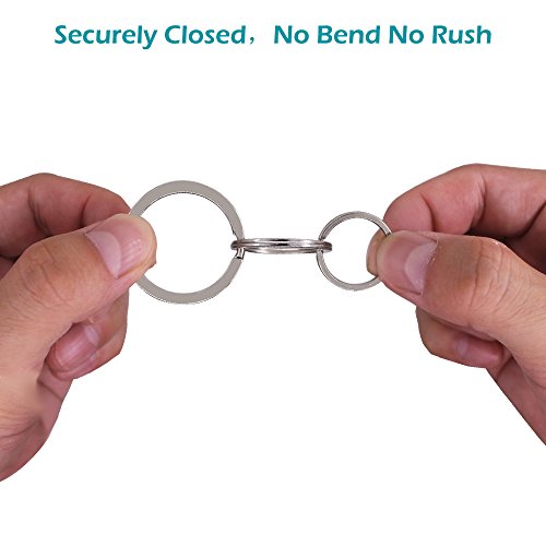 50 Packs 1"/ 25Mm Metal Split Key Ring With Keychain And 60 Packs Silver Key Ring Bulk Open Jump Ring Bulk And Connector Accessories For Diy ( 0.8" 1" 1.2" /20Mm 25Mm 30Mm )-Totally 110Pcs #TOP6