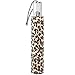 totes Automatic Open Close Water-Resistant Travel Folding Umbrella with Sun Protection, Leopard Spot