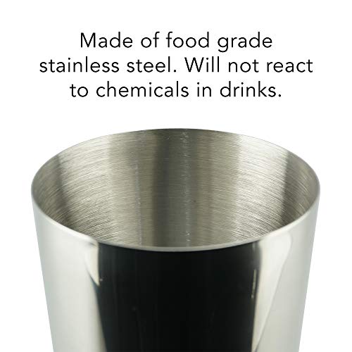 PG Professional Bartender Kit - 6PC Premium Cocktail Stainless Steel Shaker Set - 24oz Martini Shaker Gloss Finish, with Muddler, Stirring Spoon, 2X Wine Pourer, and Double Jigger