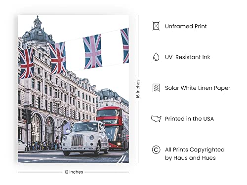 Haus And Hues London Wall Art London Wall Decor London Cityscape Travel Posters Pictures Of London London Pictures London Taxi London Red Bus | Unframed 12” X 16” (Dome Cathedral Tour) #TOP1