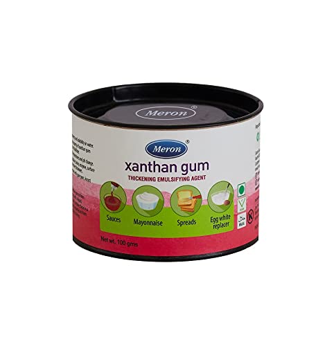 Meron Xanthan Gum - 100g | Food Grade for Stabilizer,Thickening and Binding Agent, Egg White Replacer, IceCreams, Spreads, Gluten Free | 100% Natural | Xanthan Gum
