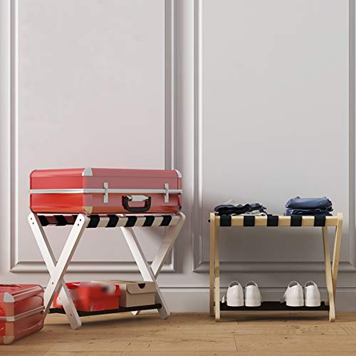 Support de rangement pour bagages blanc pliable et compact