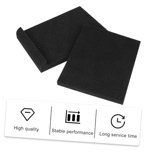 4 piezas de espuma acústica insonorizante para altavoces, almohadillas para monitores de estudio, accesorio de aislamiento para altavoces miniatura 3