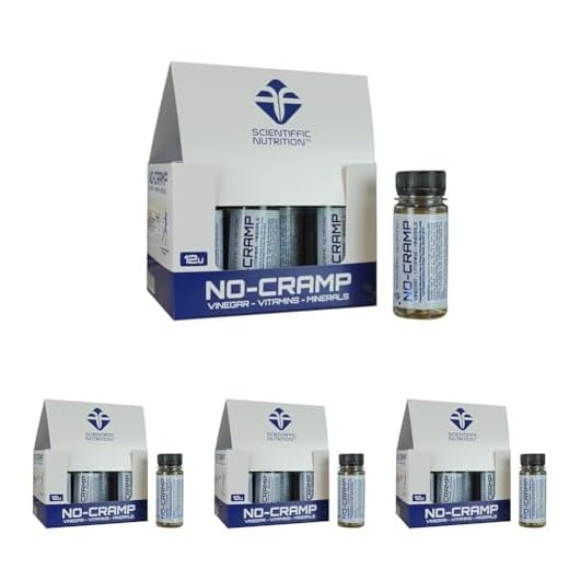 Scientiffic Nutrition NO-CRAMP Suplemento con Sodio, Potasio y Zinc, Elimina los Calambres y Contracturas Musculares, Rápida Actuación - 1 vial 60ml. (Paquete de 4)