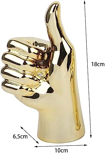 Estatua Decorativa de Mano Dorada para Mesa miniatura 3