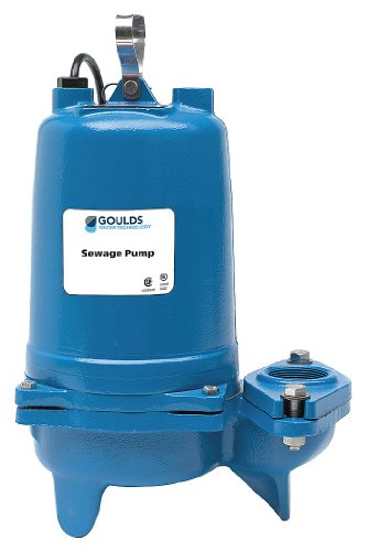 Goulds WS0538BF Submersible Sewage Pump, ½ HP, Three Phase, 200 V, 3.8 Max Amps