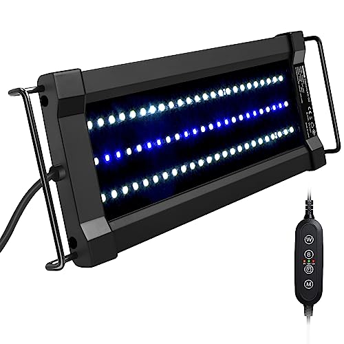 NICREW ClassicLED G2 Aquarium Beleuchtung, Steuerbar LED Lampe mit Mondlicht, IP67 Wasserdicht für Süßwasser-Aquarien, 30-43cm