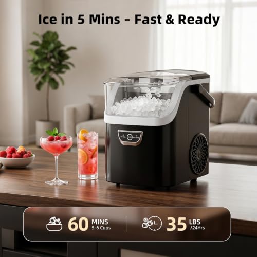 Image of Antarctic Star Nugget Ice Maker Countertop, 35Lbs /24H, 5 Mins Fast Ice
