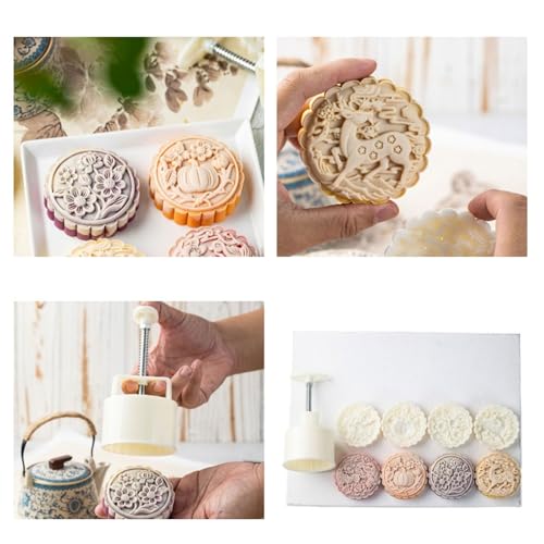 Molde para postres con patrón floral redondo miniatura 2