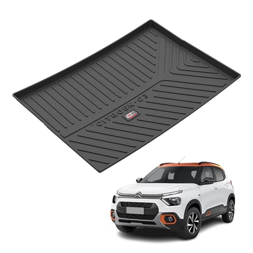 Image of GFX Trunk Boot Dicky Mat Rear Mats (After-Market) Compatible with Citroen C3 (2022) Onwards Black