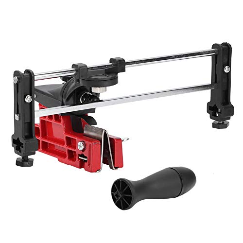 WGFOIP Resputante de Motosierras Portátiles, Afilador de Cadena Manual de la Guía de Presentación de la Cadena de Sierra con Mandíbula Ajustable para Motosierra