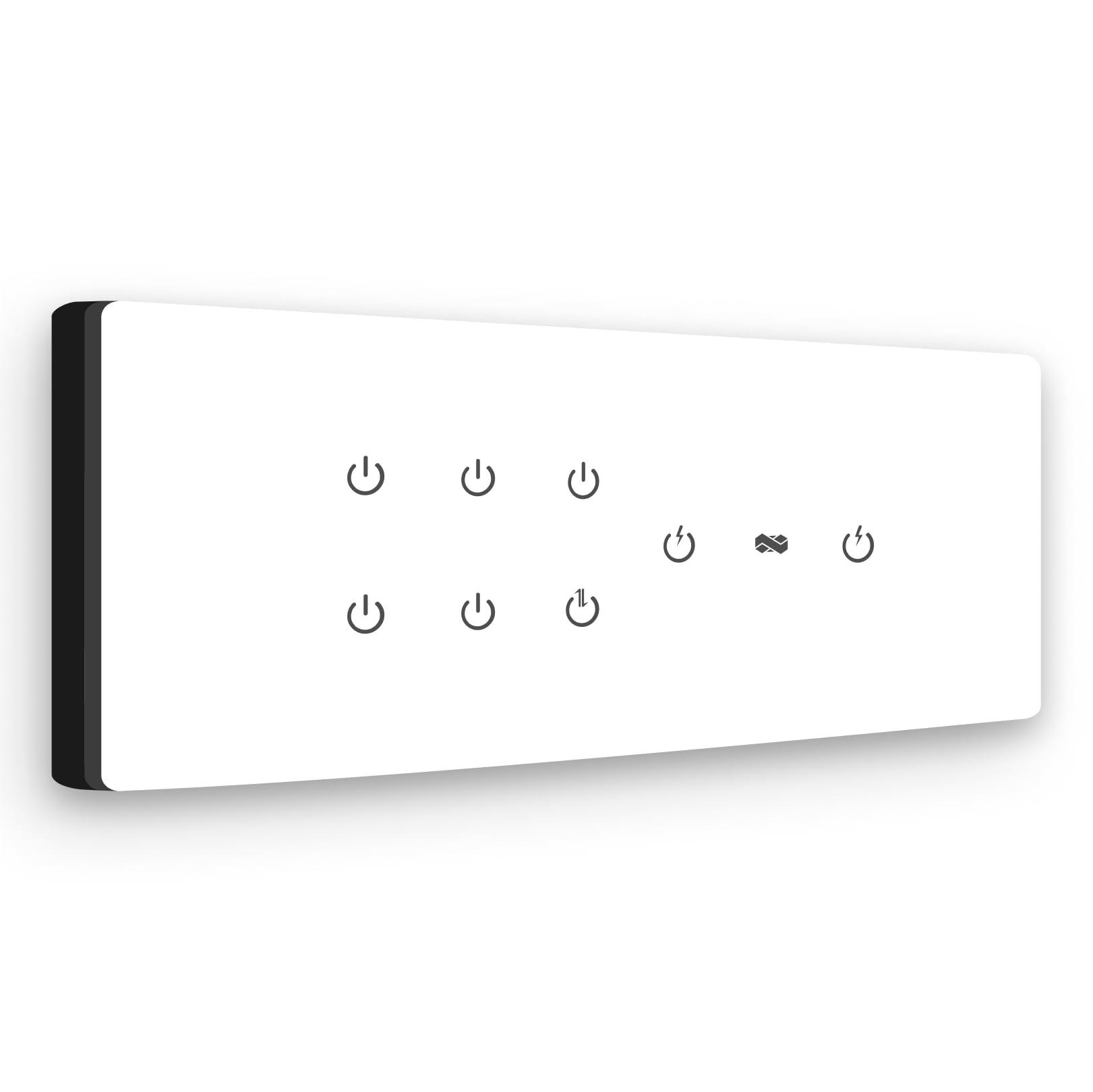 Iotics Smart Wifi Switch Board: 8 x Switch Module. Touch Control, Remote, App Control. Voice Control with Alexa & Assistant. Smart Touch Switch Board For Home Automation (White), 240 Volts