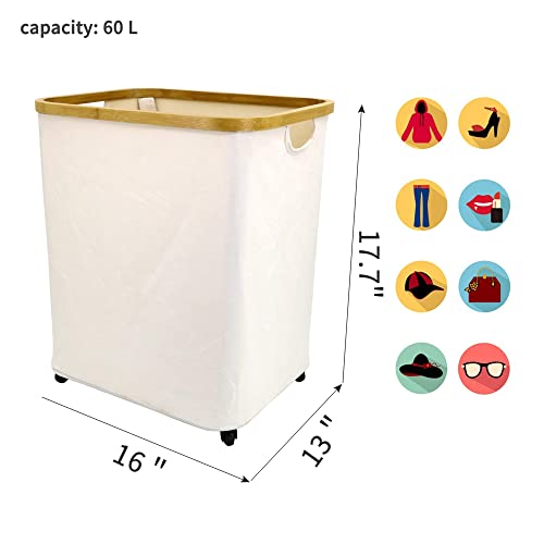 Guofa Laundry Hamper With Wheels thumb #2