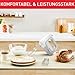 Tefal Handmixer Prep'Mix, 450 W, Handrührgerät mit 5 Geschwindigkeiten, 2 Schneebesen und 2 Knethaken aus Edelstahl, ergonomisches Design, spülmaschinenfestes Zubehör, HT450B