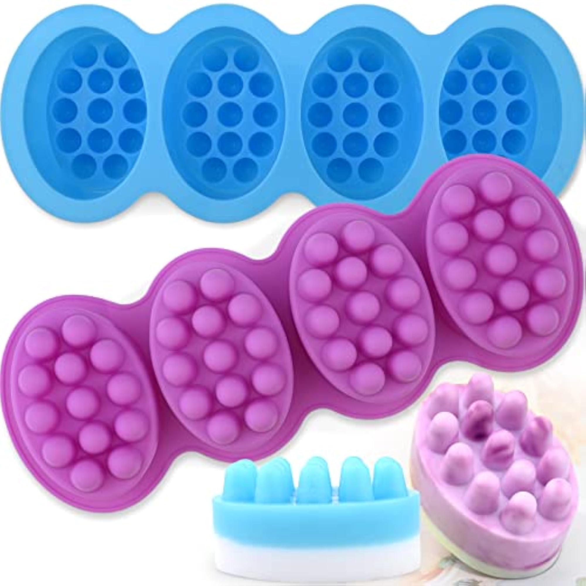 Silicone Massage Bar Soap Molds for DIY Projects